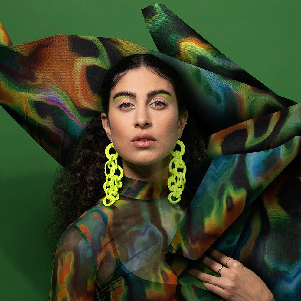 Boucles d'oreilles Fluo